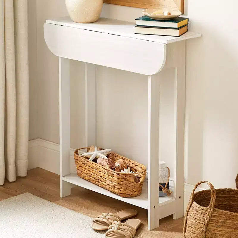 The Lakeside Collection Wood Console Table with Drop Leaf - 30H -