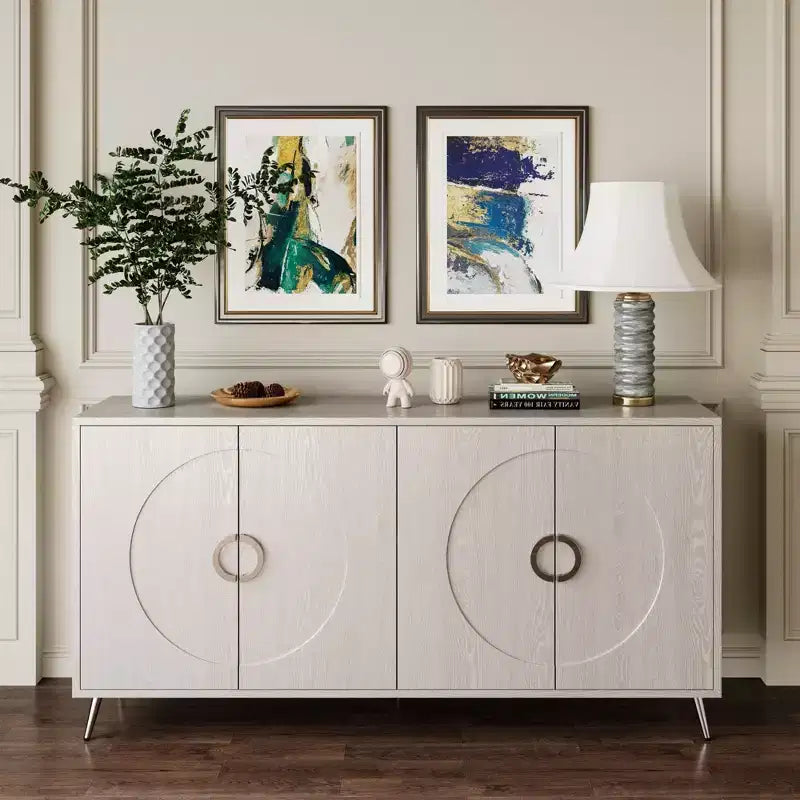 Bahut / Buffet / Enfilade 4 portes laqué moderne en bois