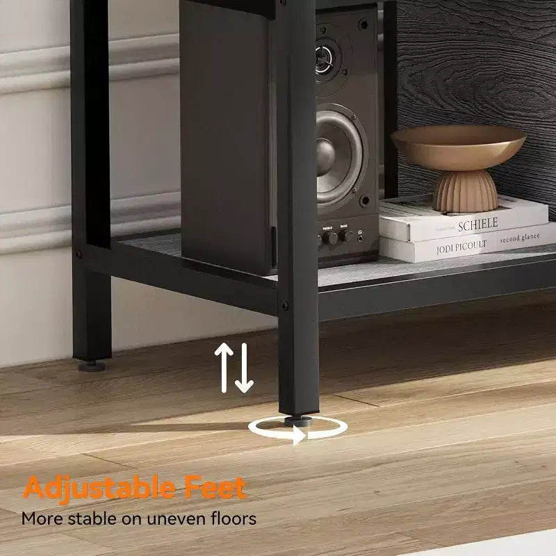 Meuble TV de style rustique marron de 65 pouces, meuble de rangement de style ferme