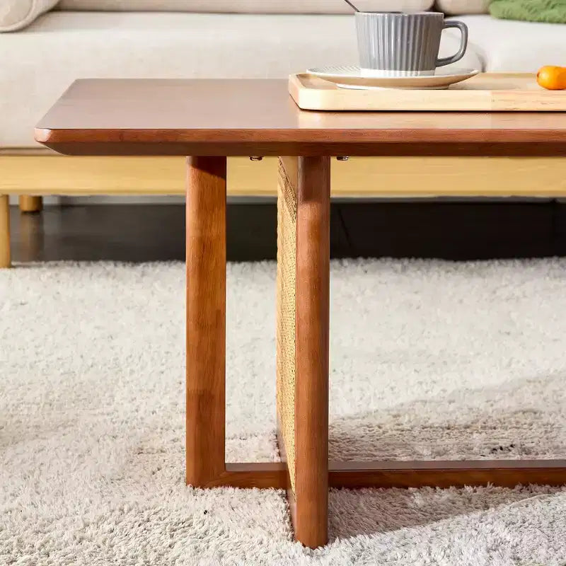 Table Basse Rectangulaire Moderne Petite Table Basse en Bois