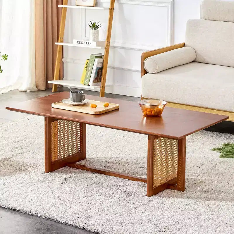 Table Basse Rectangulaire Moderne Petite Table Basse en Bois