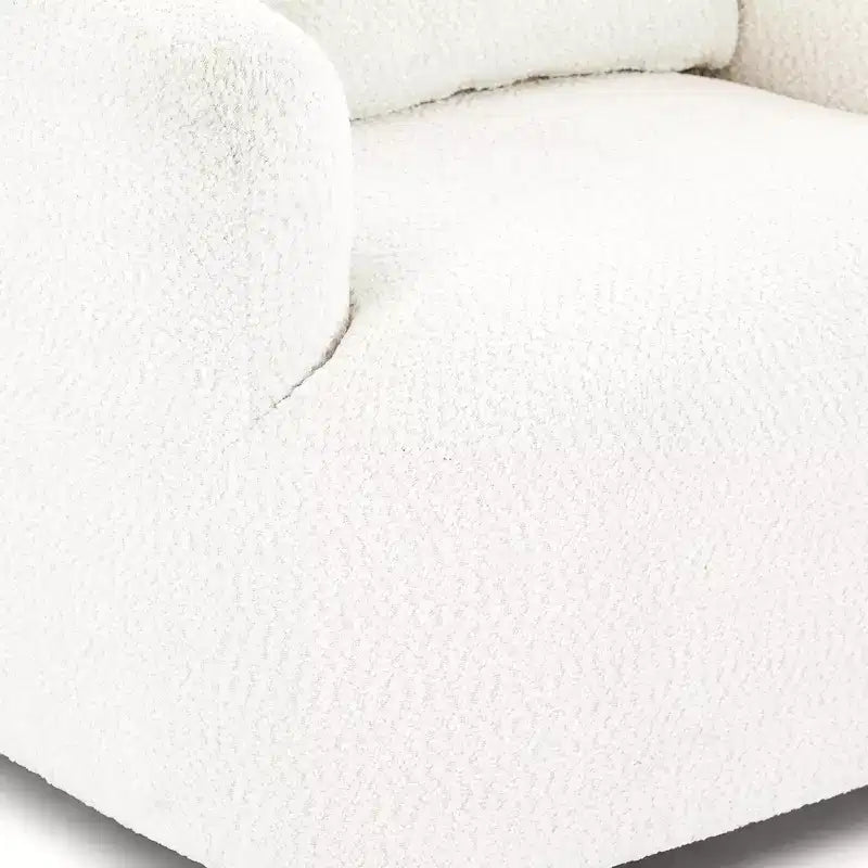 Fauteuil baril pivotant rembourré avec oreiller