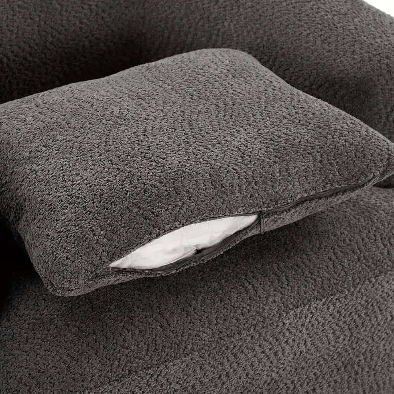 Fauteuil baril pivotant rembourré avec oreiller