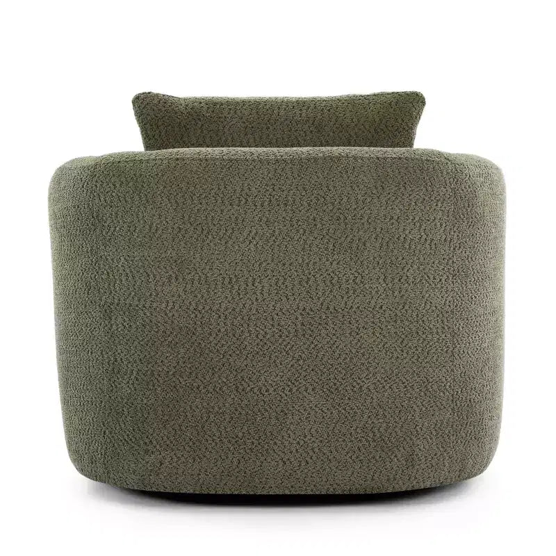 Fauteuil baril pivotant rembourré avec oreiller