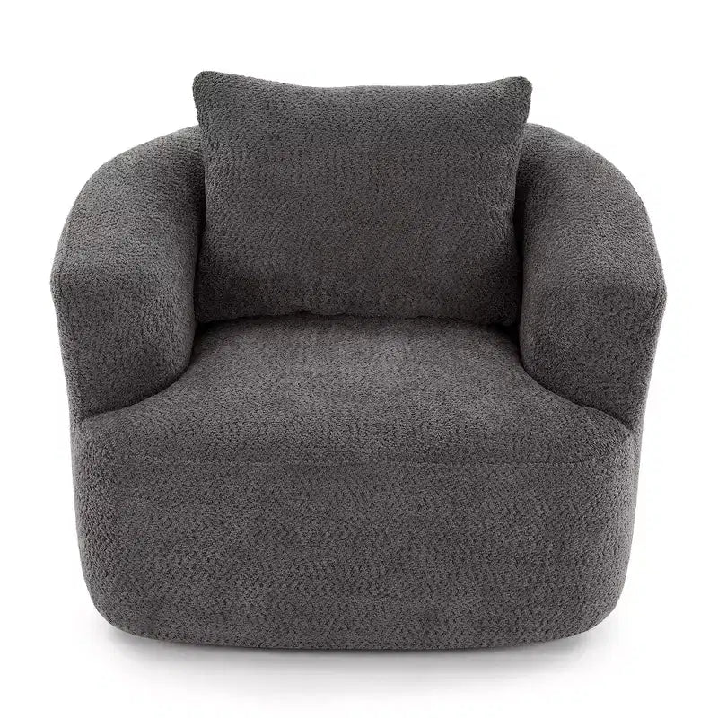 Fauteuil baril pivotant rembourré avec oreiller