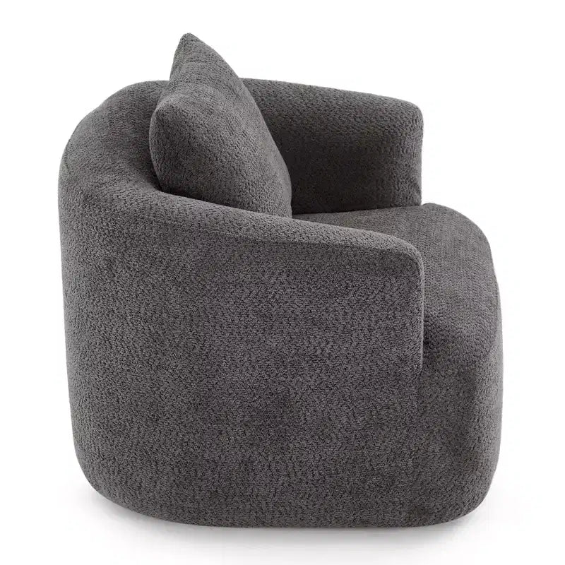 Fauteuil baril pivotant rembourré avec oreiller