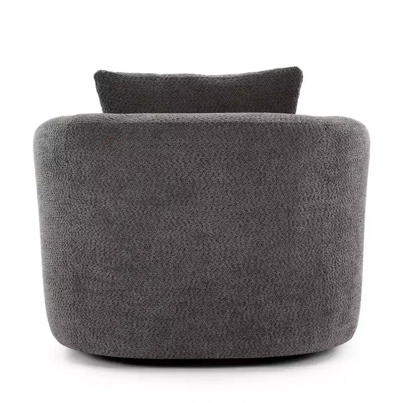 Fauteuil baril pivotant rembourré avec oreiller