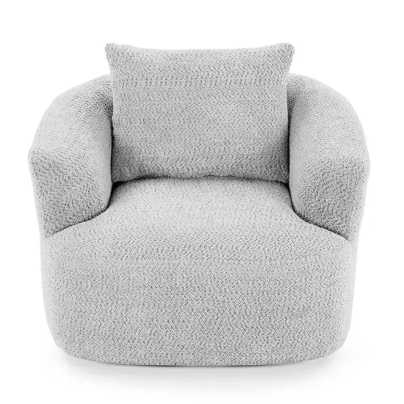 Fauteuil baril pivotant rembourré avec oreiller