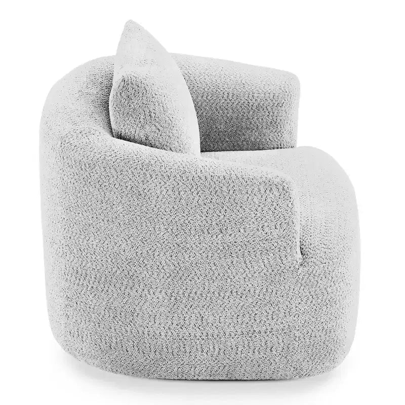 Fauteuil baril pivotant rembourré avec oreiller