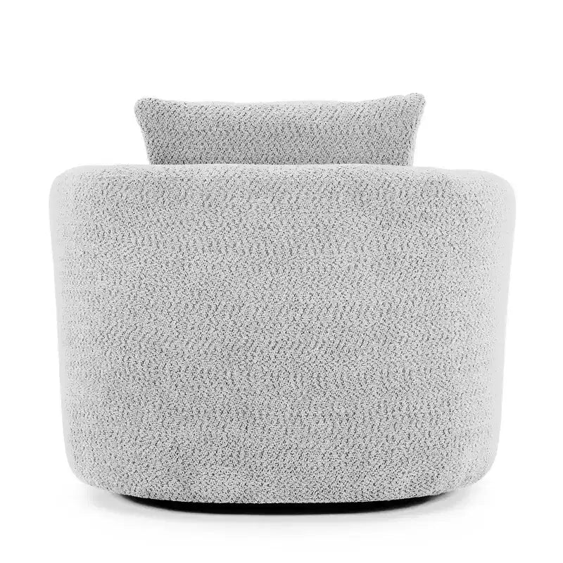 Fauteuil baril pivotant rembourré avec oreiller
