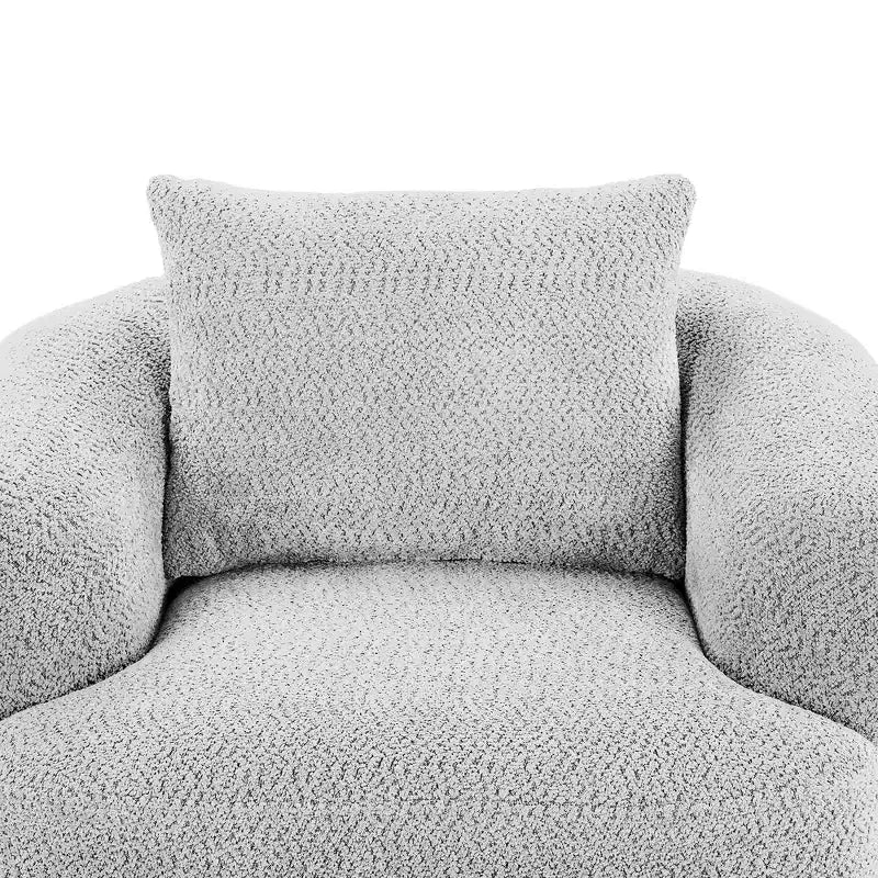 Fauteuil baril pivotant rembourré avec oreiller