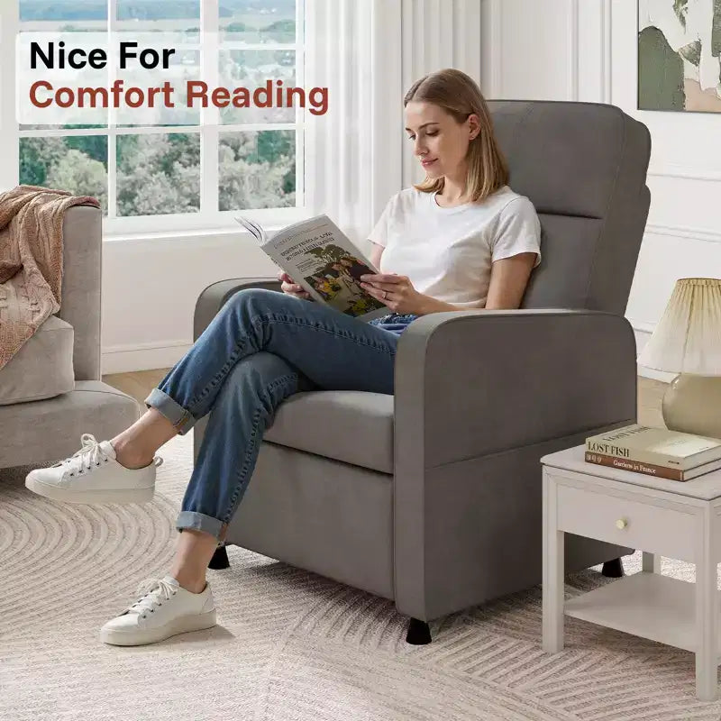 Fauteuil inclinable électrique avec dossier et repose-pieds réglables, Canapé inclinable rembourré