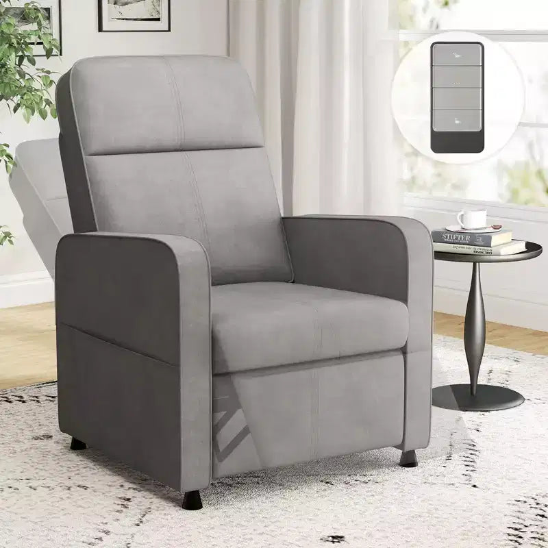 Skyzoo Electric Recliner Chair with Adjustable Backrest & Footrest, Upholstered Recliner Sofa, for Living Room, Nursery