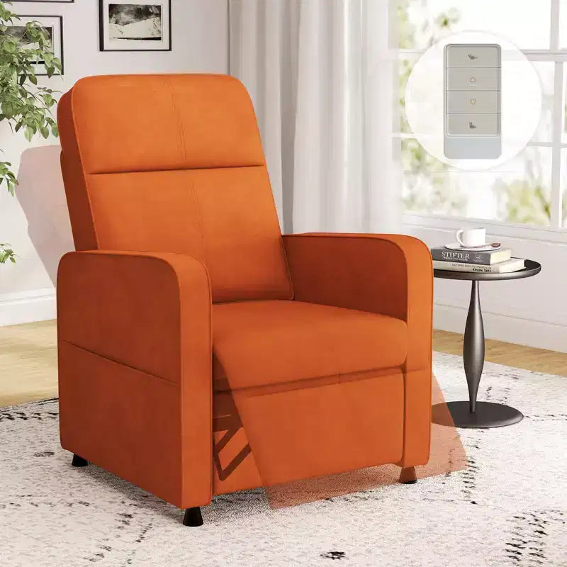 Fauteuil inclinable électrique avec dossier et repose-pieds réglables, Canapé inclinable rembourré