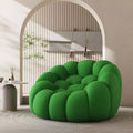 Canapé de sol Bubble au design incurvé, fauteuil poire 3D pour salon, vert