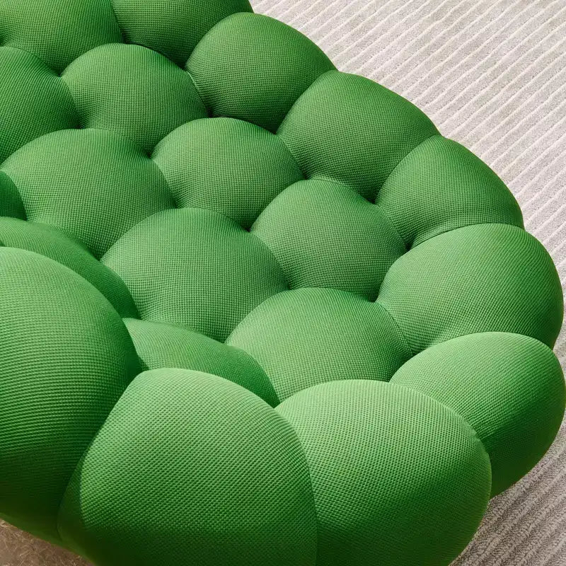 Canapé de sol Bubble au design incurvé, fauteuil poire 3D pour salon, vert