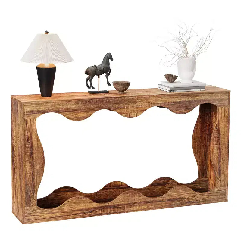 63 Long Farmhouse Console Table with Storage, Narrow Entryway Sofa Table for Hallway, Foyer, Wooden Industrial Accent Table,Sturdy Entry Table Stand