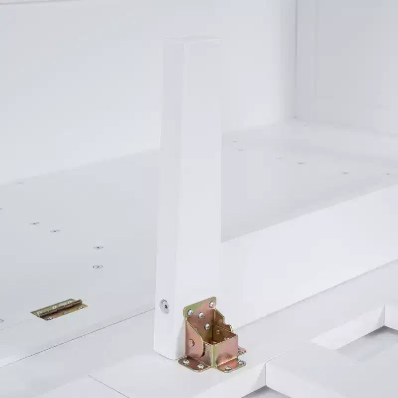 Full/Queen Murphy Bed, Murphy Cabinet Bed with USB Port and Removable Shelves on Each Side for Small Spaces