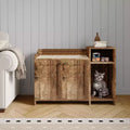 Storage Sideboard, Indoor Wooden Cat Litter Box, Pet House, Side Table with Storage Function