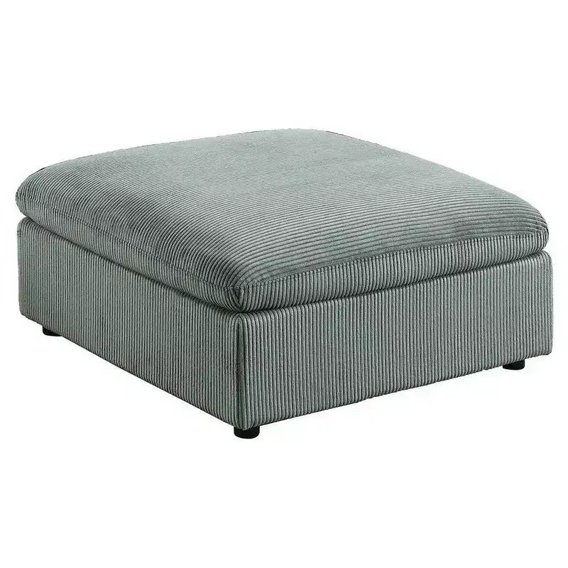 Royal Hampton Cocktail Ottoman, Sage Green Corduroy, Modular Square 39 Inch