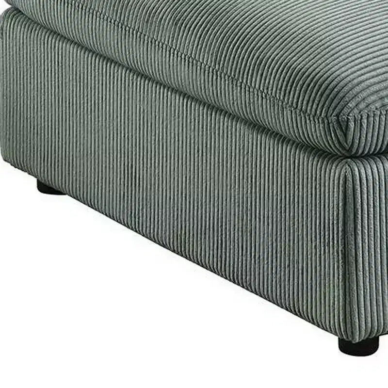 Royal Hampton Cocktail Ottoman, Sage Green Corduroy, Modular Square 39 Inch