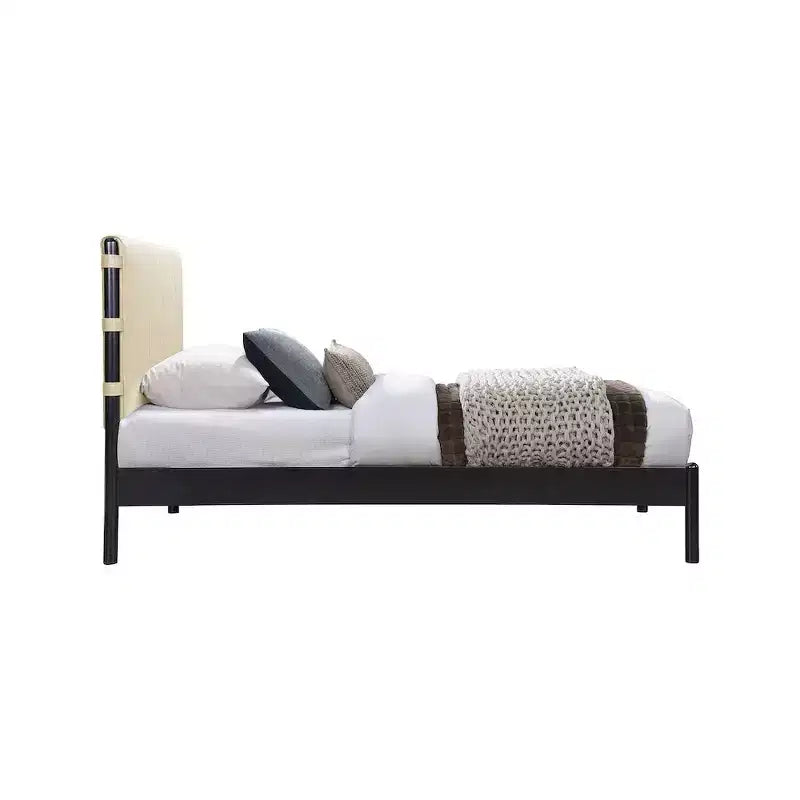 Meridian Furniture,Abigail Vegan Leather Bed