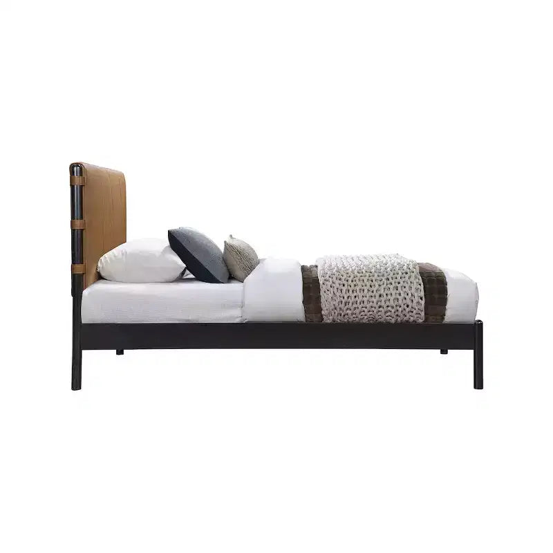 Meridian Furniture,Abigail Vegan Leather Bed