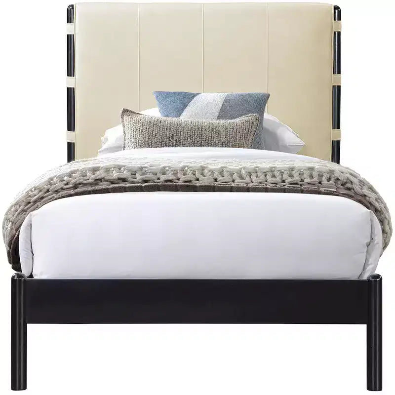 Meridian Furniture,Abigail Vegan Leather Bed