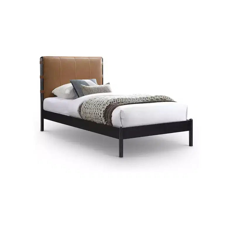 Meridian Furniture,Abigail Vegan Leather Bed