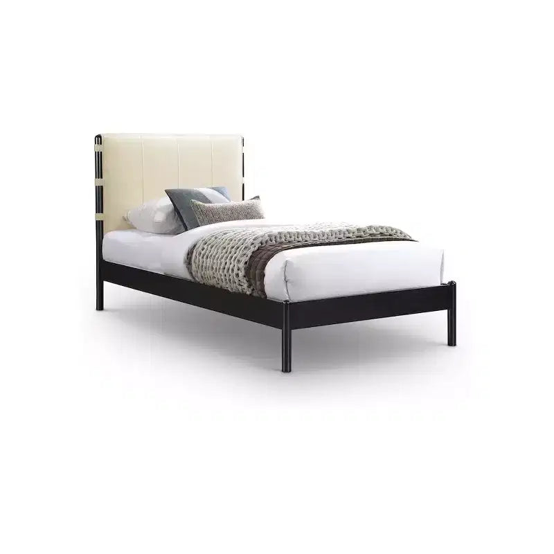 Meridian Furniture,Abigail Vegan Leather Bed
