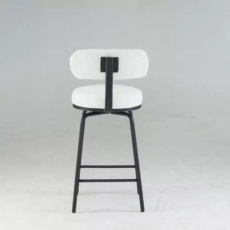 Okak Swivel Bar Stools Upholstered Counter Height Bar Chairs with Metal Legs & Footrest Set of 2, 360 Swivel Barstools for Kitchen Island
