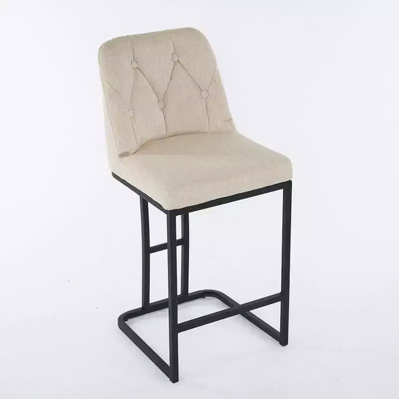 Okak 25.2 Modern Minimalist Bar Stool Counter Height Chair with Back Tufted Backrest, Upholstered Counter Stools for Kitchen Island&Dining Room
