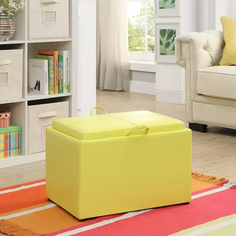 HomeStock Comfort Accent Storage Ottoman - Finish:Blue