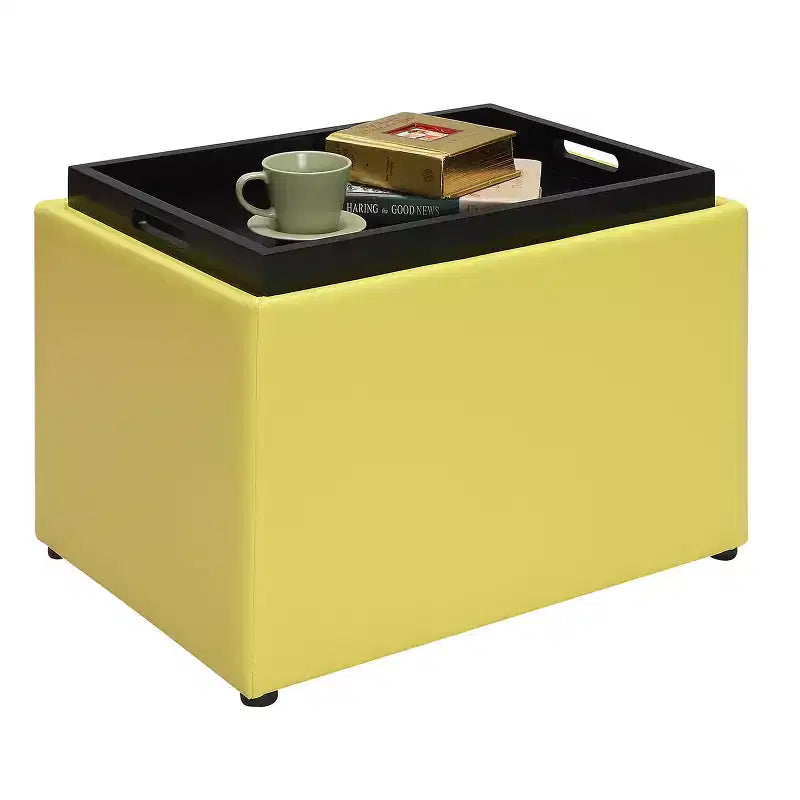 HomeStock Comfort Accent Storage Ottoman - Finish:Blue