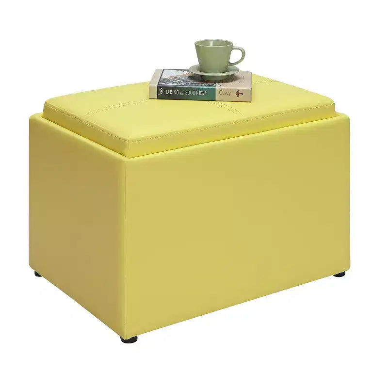 HomeStock Comfort Accent Storage Ottoman - Finish:Blue