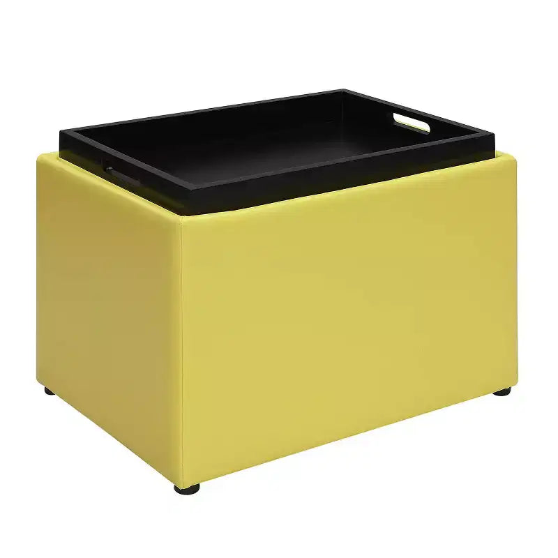 HomeStock Comfort Accent Storage Ottoman - Finish:Blue