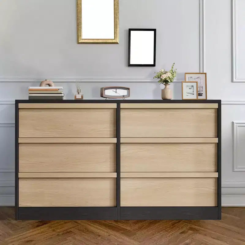 Acekool TV Stand and Dresser, Modern Storage Organizer for Bedroom, Large Wood Tabletop