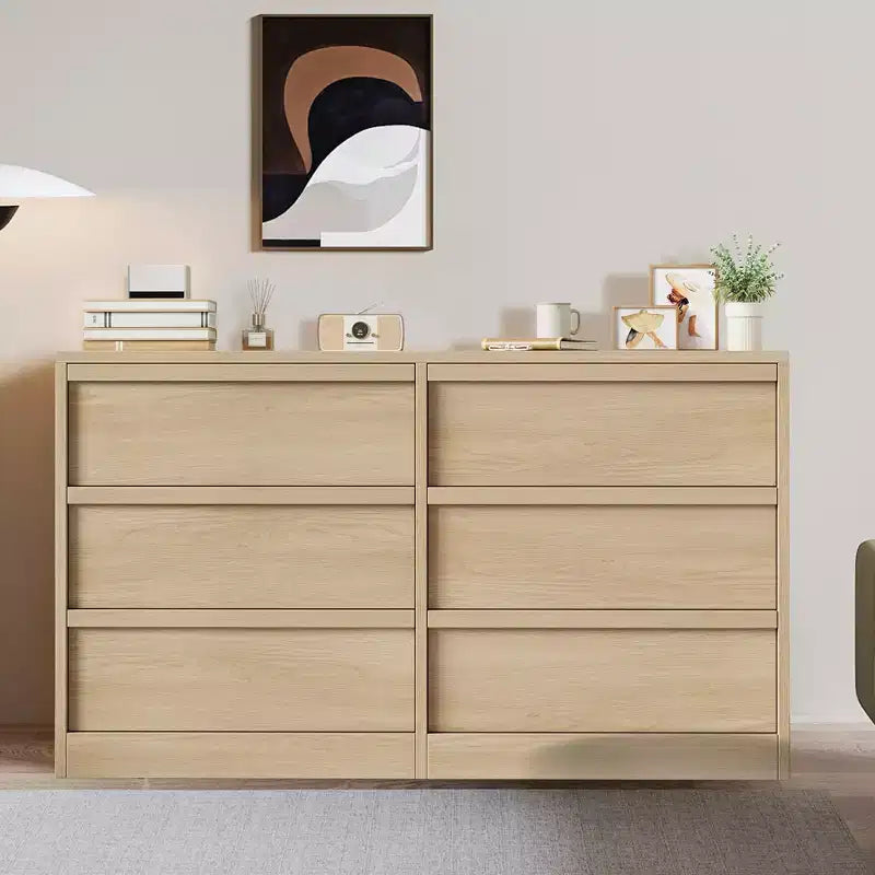Acekool TV Stand and Dresser, Modern Storage Organizer for Bedroom, Large Wood Tabletop