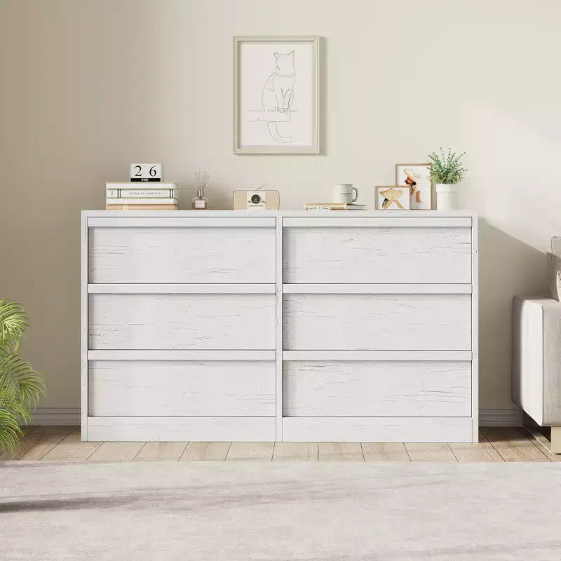 Acekool TV Stand and Dresser, Modern Storage Organizer for Bedroom, Large Wood Tabletop