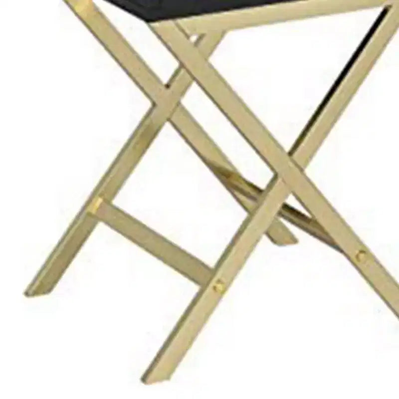 Royal Hampton Side Table, Black & Gold