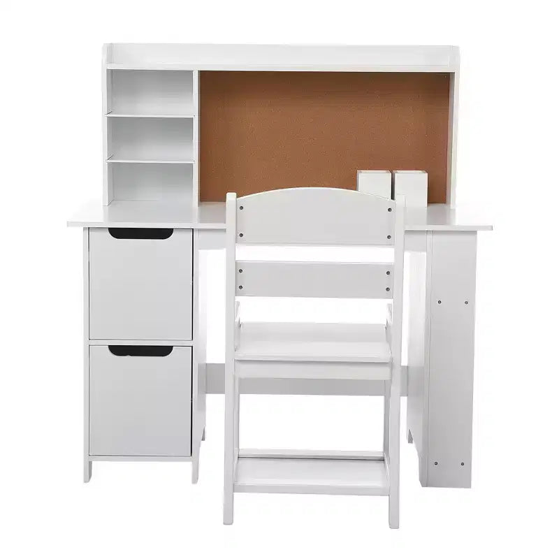 Children's Desk and Chair Set with Storage Shelf Kids' School Study Desk Set Perfect for Bedrooms