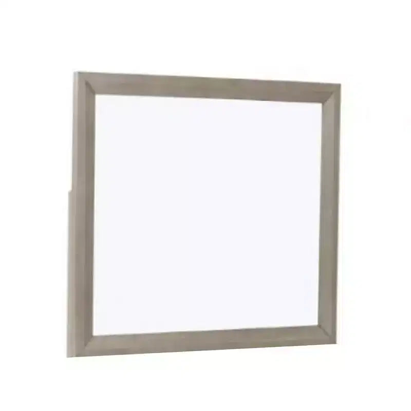 Royal Hampton Vanity Dresser Mirror, Rustic Natural Oak Brown Wood 36x42
