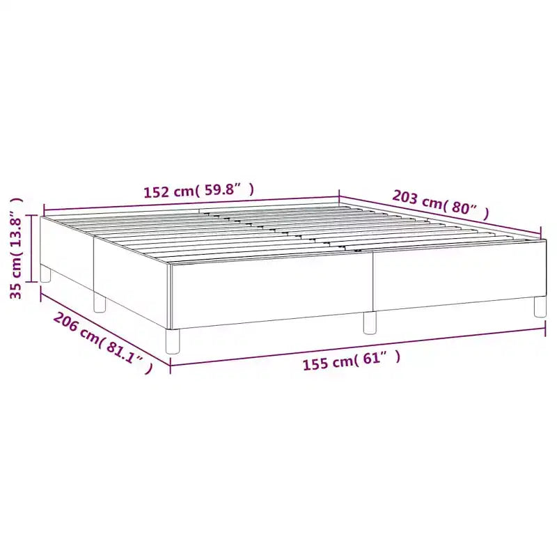 Bed Frame White Faux leather, plywood, engineered wood Queen