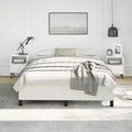Bed Frame White Faux leather, plywood, engineered wood Queen