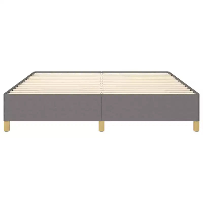 Bed Frame Dark Gray Polyester Queen Bed Frame Rectangular