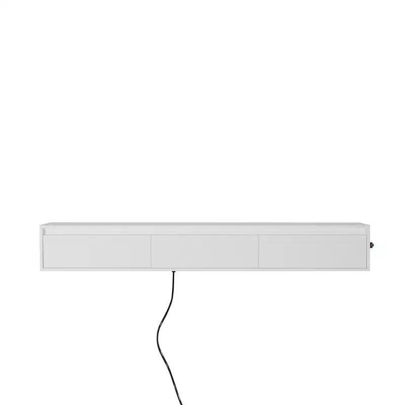 GDFStudio Faye 64.96 Modern Wooden TV Stand with Led Lights and Power Outlet