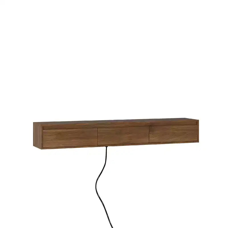 GDFStudio Faye 64.96 Modern Wooden TV Stand with Led Lights and Power Outlet