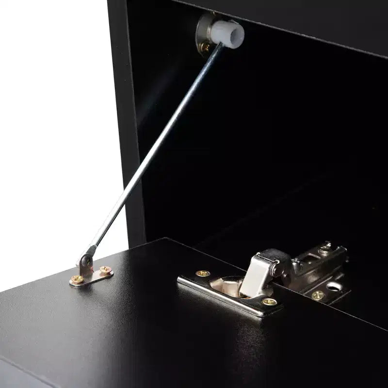GDFStudio Faye 64.96 Modern Wooden TV Stand with Led Lights and Power Outlet