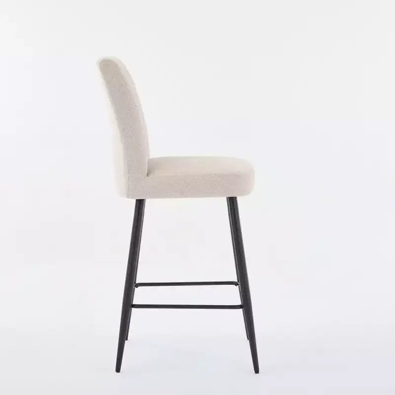 Okak Bar Stools Set of 2, Adjustable Iron Base Bar Chairs with Simple Velvet Upholstery, Vesratile Seating for Bar Counter, Kitchen