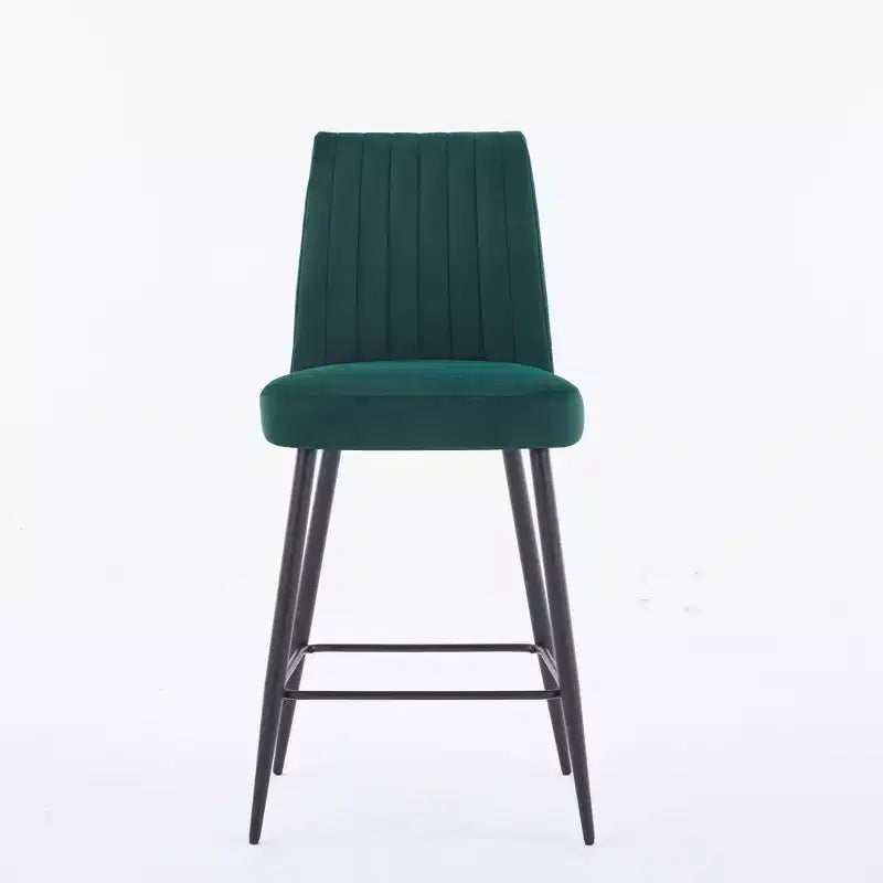 Okak Bar Stools Set of 2, Adjustable Iron Base Bar Chairs with Simple Velvet Upholstery, Vesratile Seating for Bar Counter, Kitchen